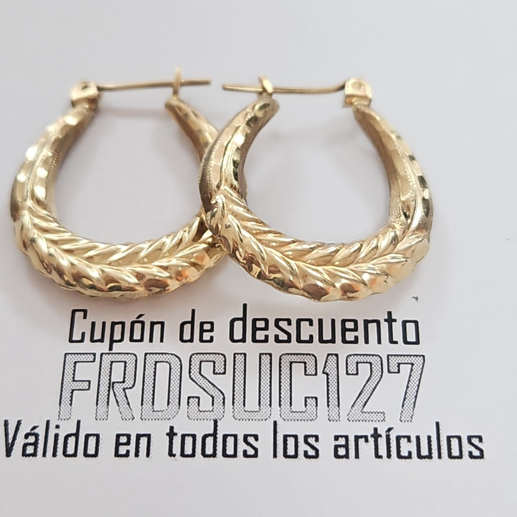 ARRACADAS PAR ORO 10 K 1.7 GRMS (SEMINUEVO)