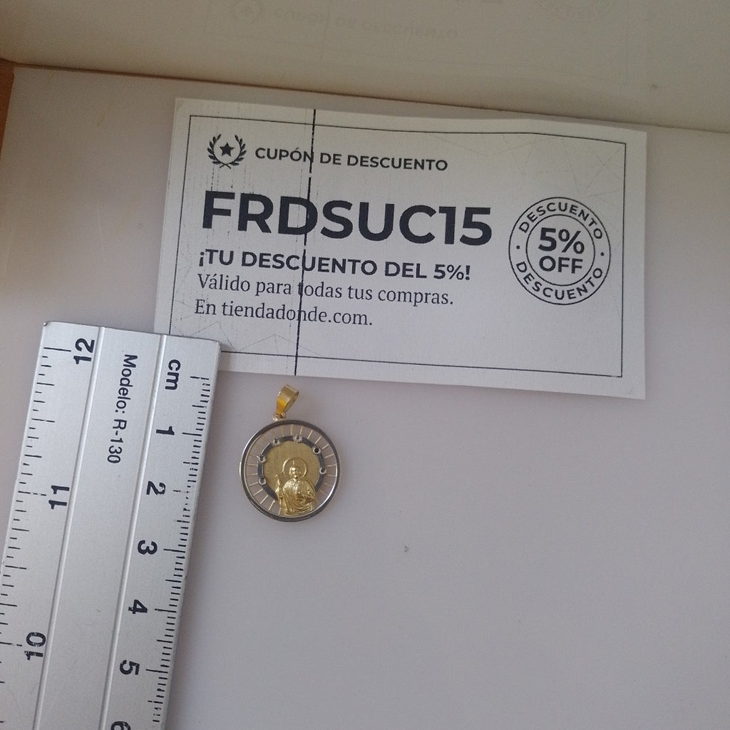 MEDALLA CONMEMORATIVA ORO,RODIADO 14 K 1,30 GRMS (SEMINUEVO)