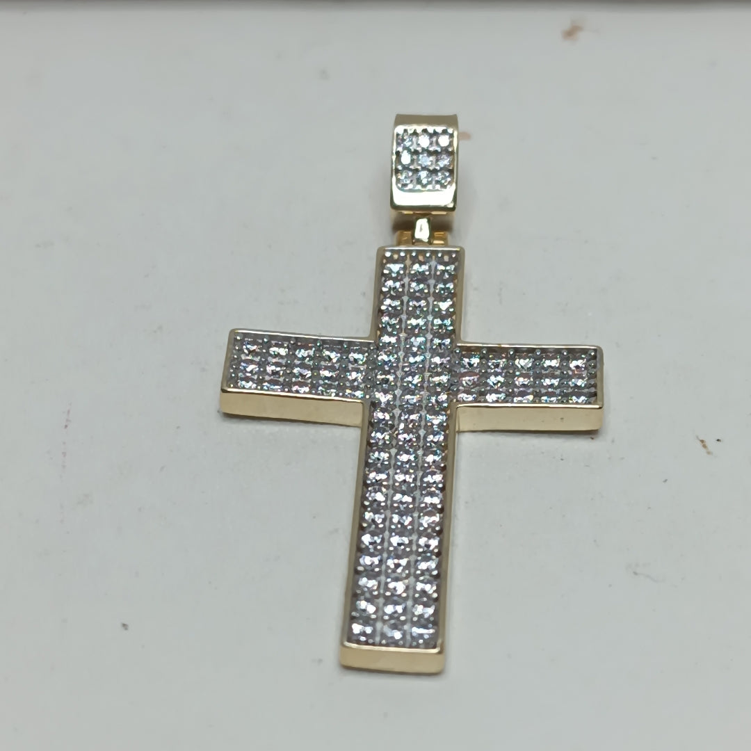 DIJE CRUZ C CIRCONIAS 14K 5.1 GR (NUEVO)