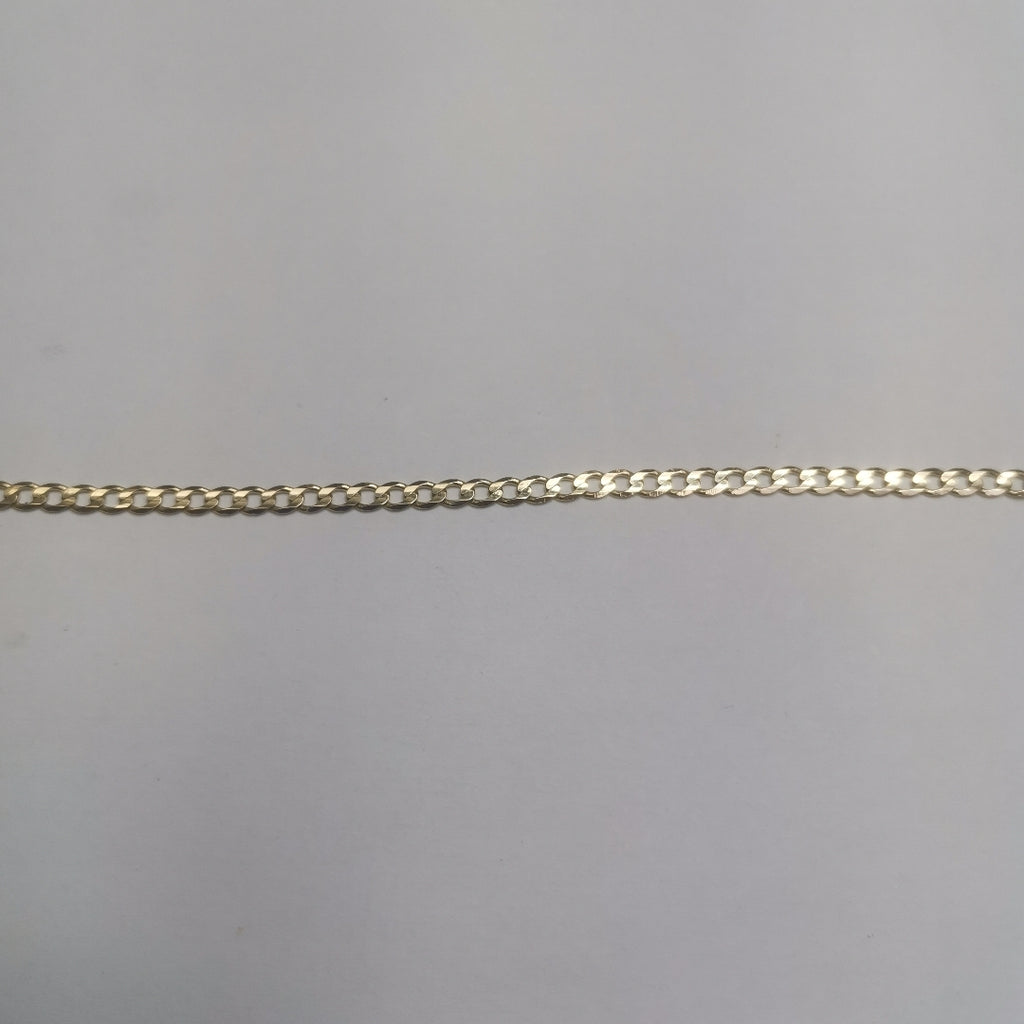 PULSERA TEJIDO BARBADA 14K 18 CM 3.2 GR (NUEVO)
