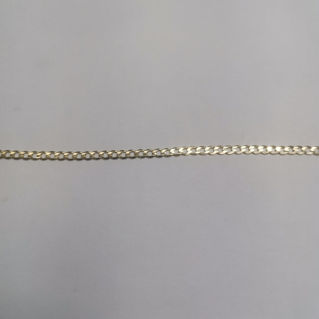 PULSERA TEJIDO BARBADA 14K 18 CM 3.2 GR (NUEVO)