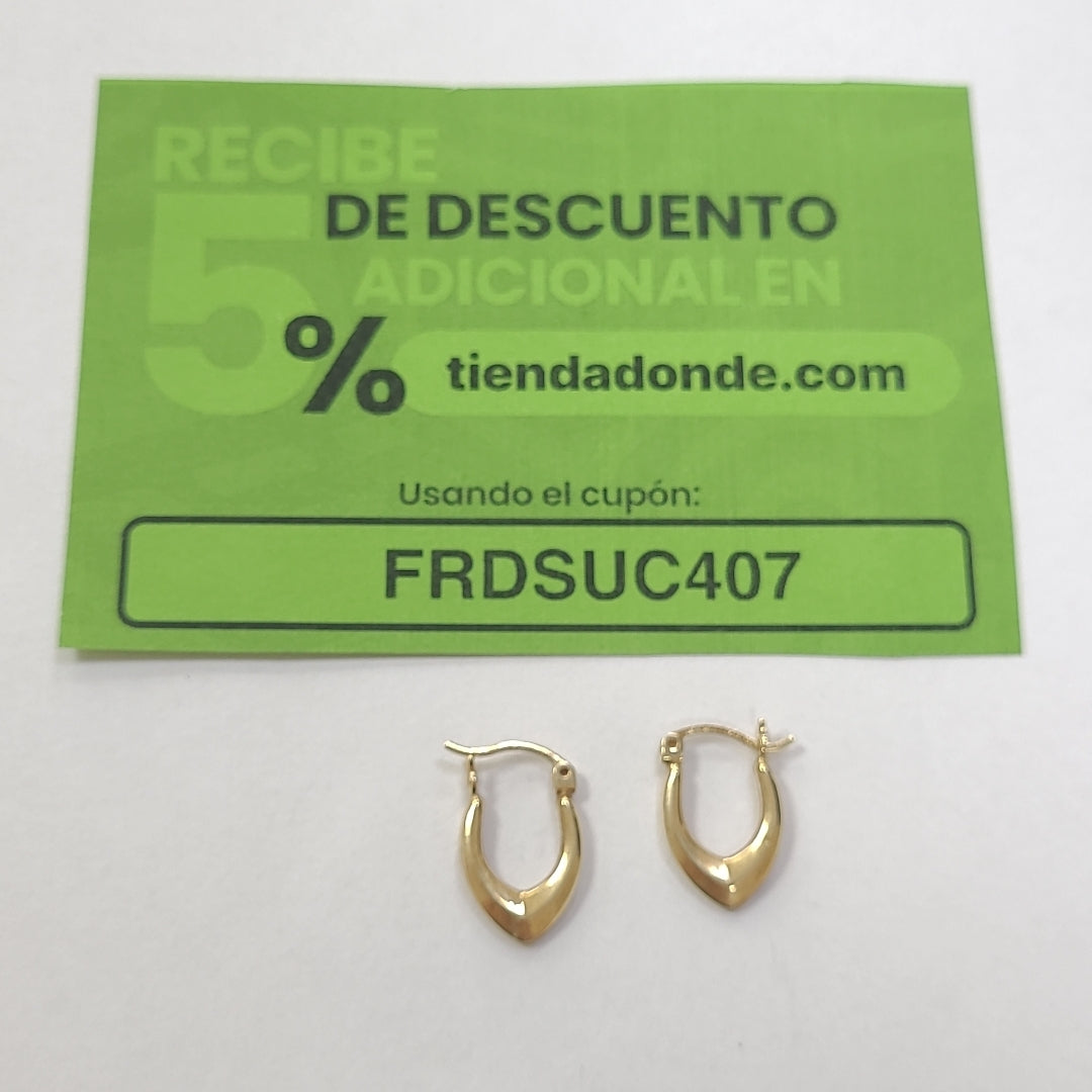 ARRACADAS PAR ORO 10 K 1.3 GRMS (SEMINUEVO)