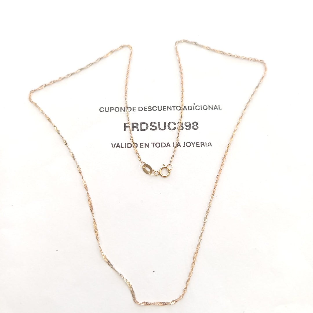 CADENA ORO,ORO COMBINADO 10 K 1,40 GRMS (SEMINUEVO)