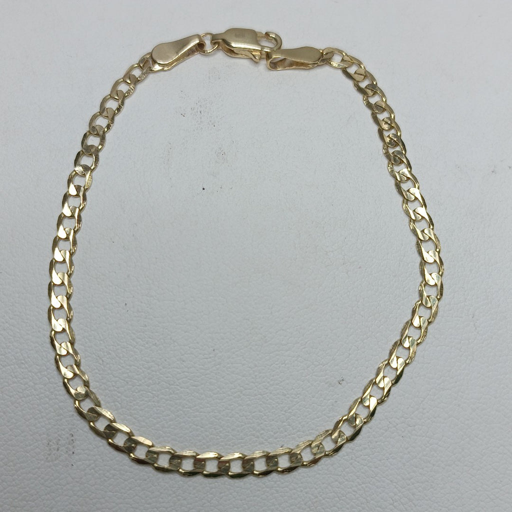PULSERA TEJIDO BARBADA 14K 18 CM 3.2 GR (NUEVO)