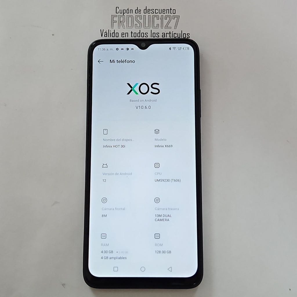 CELULAR OTRAS MARCAS OTROS MODELOS 128 GB 4 GB RAM (SEMINUEVO)