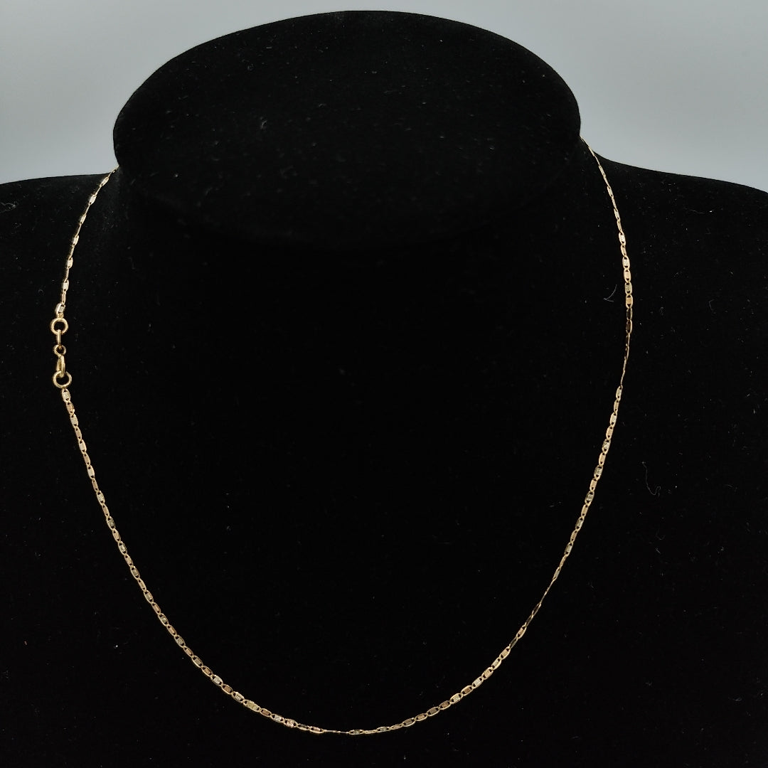 CADENA ORO, ORO COMBINADO 14 K 0.9 GRMS (SEMINUEVO)
