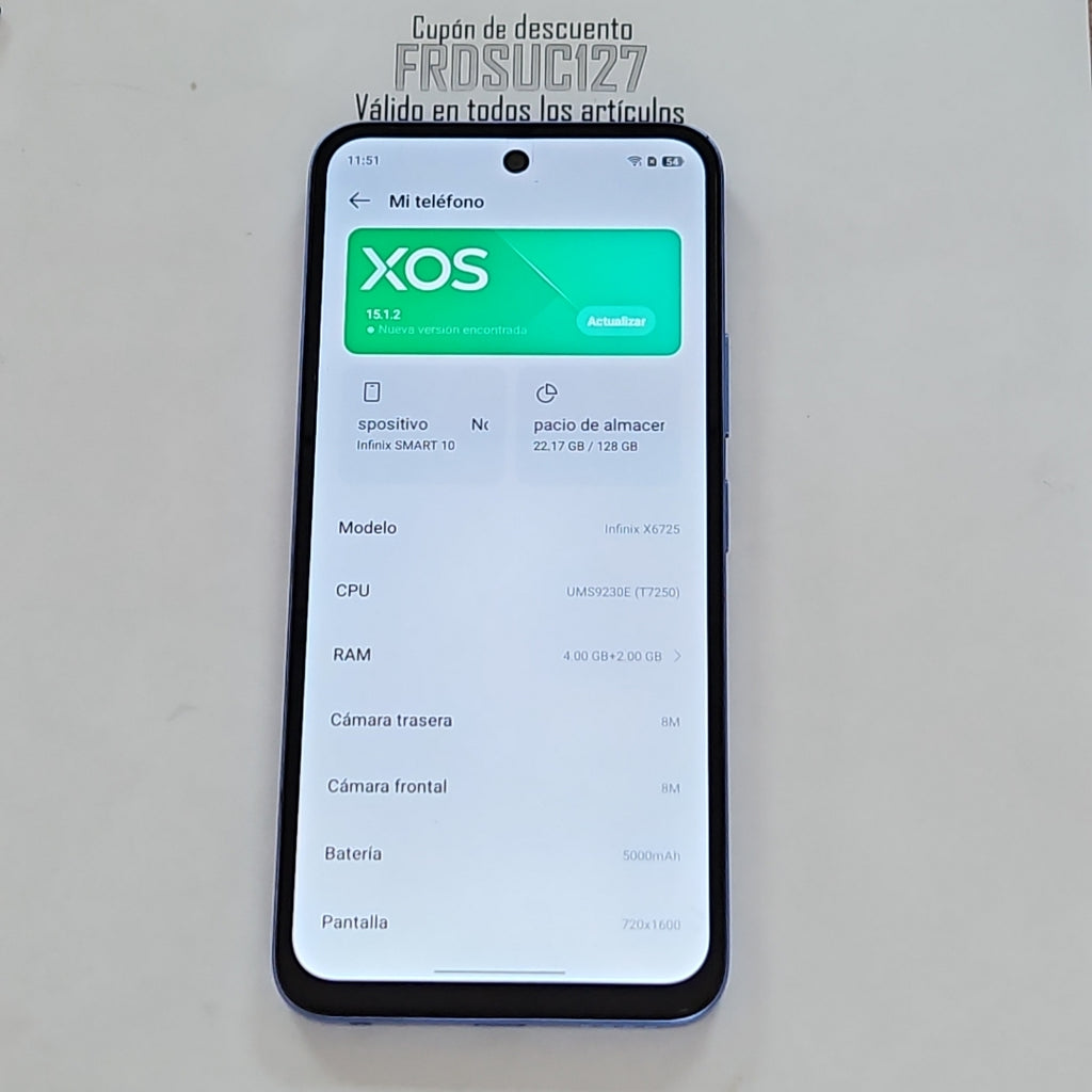 CELULAR OTRAS MARCAS OTROS MODELOS 128 GB 4 GB RAM (SEMINUEVO)