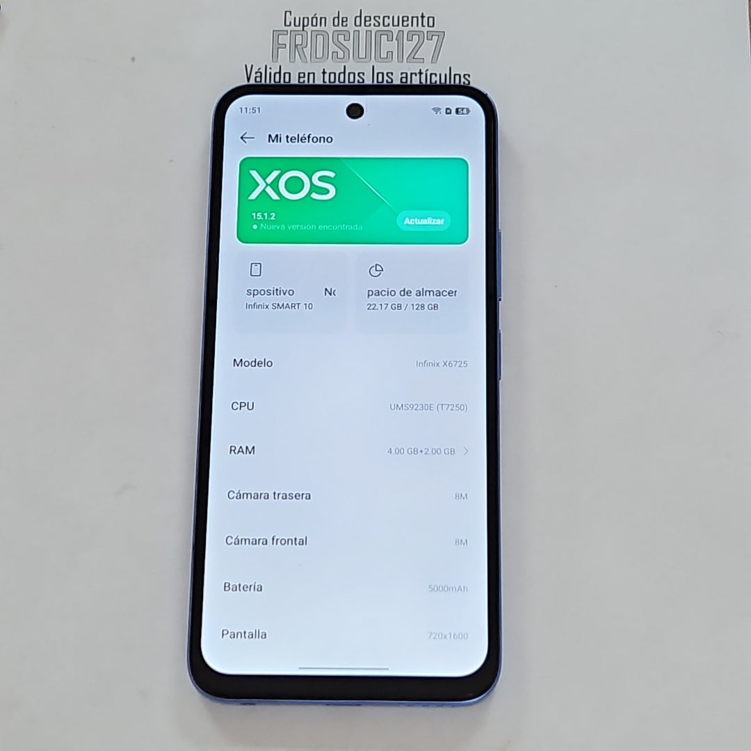 CELULAR OTRAS MARCAS OTROS MODELOS 128 GB 4 GB RAM (SEMINUEVO)