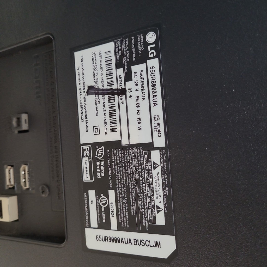 PANTALLA LG 65UR8000AUA (2023) 65" LED 4K (SEMINUEVO)
