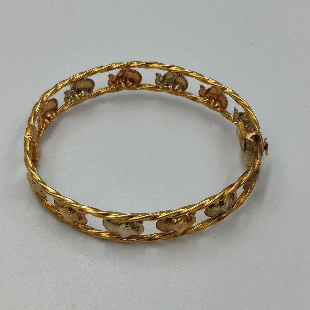 PULSERA RIGIDA ORO,ORO COMBINADO 18 K 12,90 GRMS (SEMINUEVO)