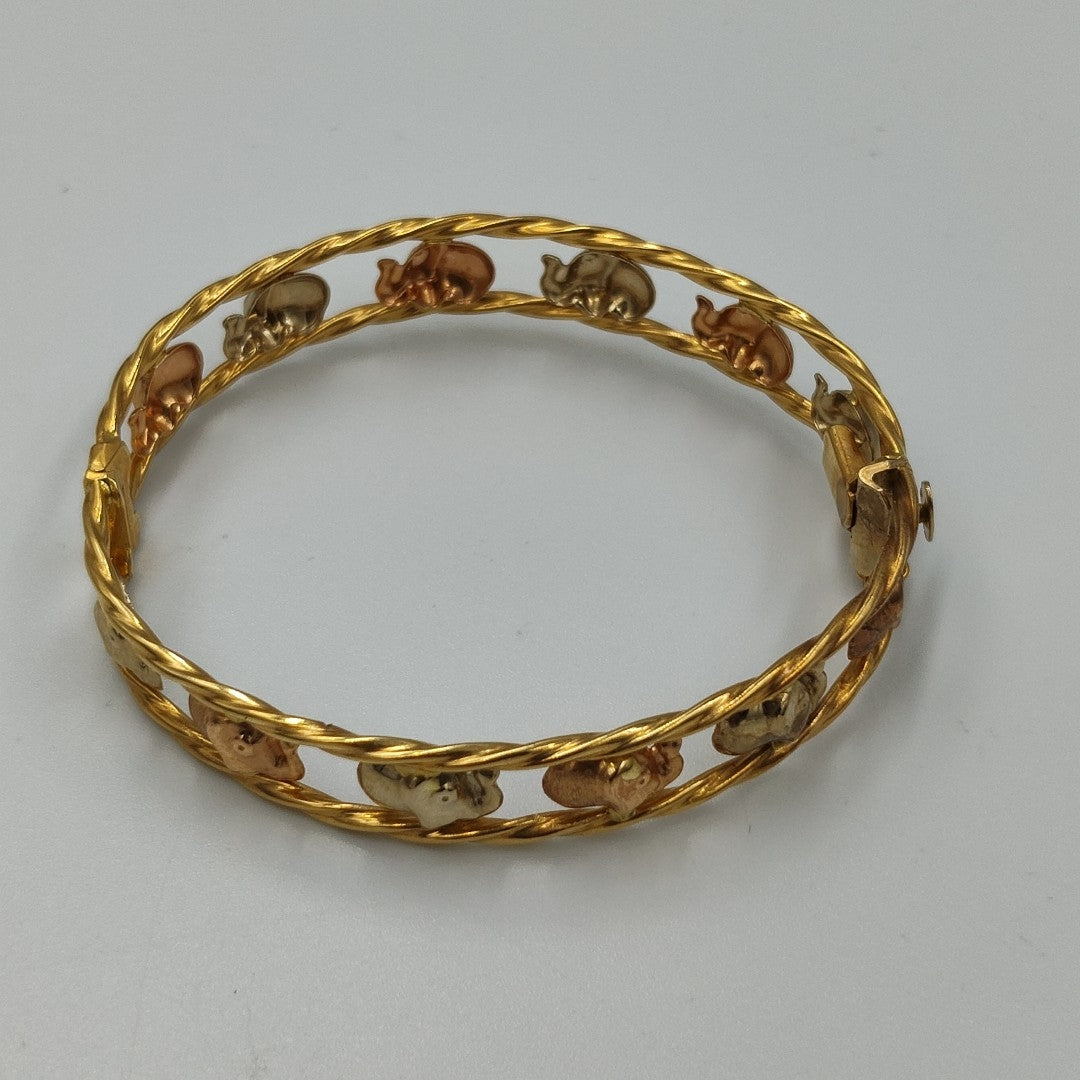PULSERA RIGIDA ORO,ORO COMBINADO 18 K 12,90 GRMS (SEMINUEVO)