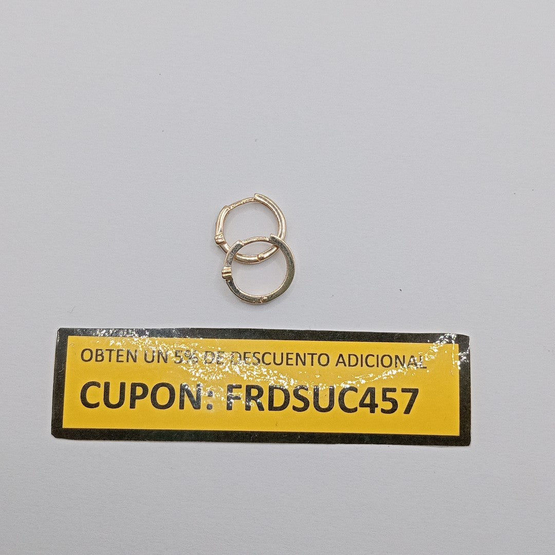 ARETES HUGGIES C CIRCONIA 14K 1.9 GR (NUEVO)