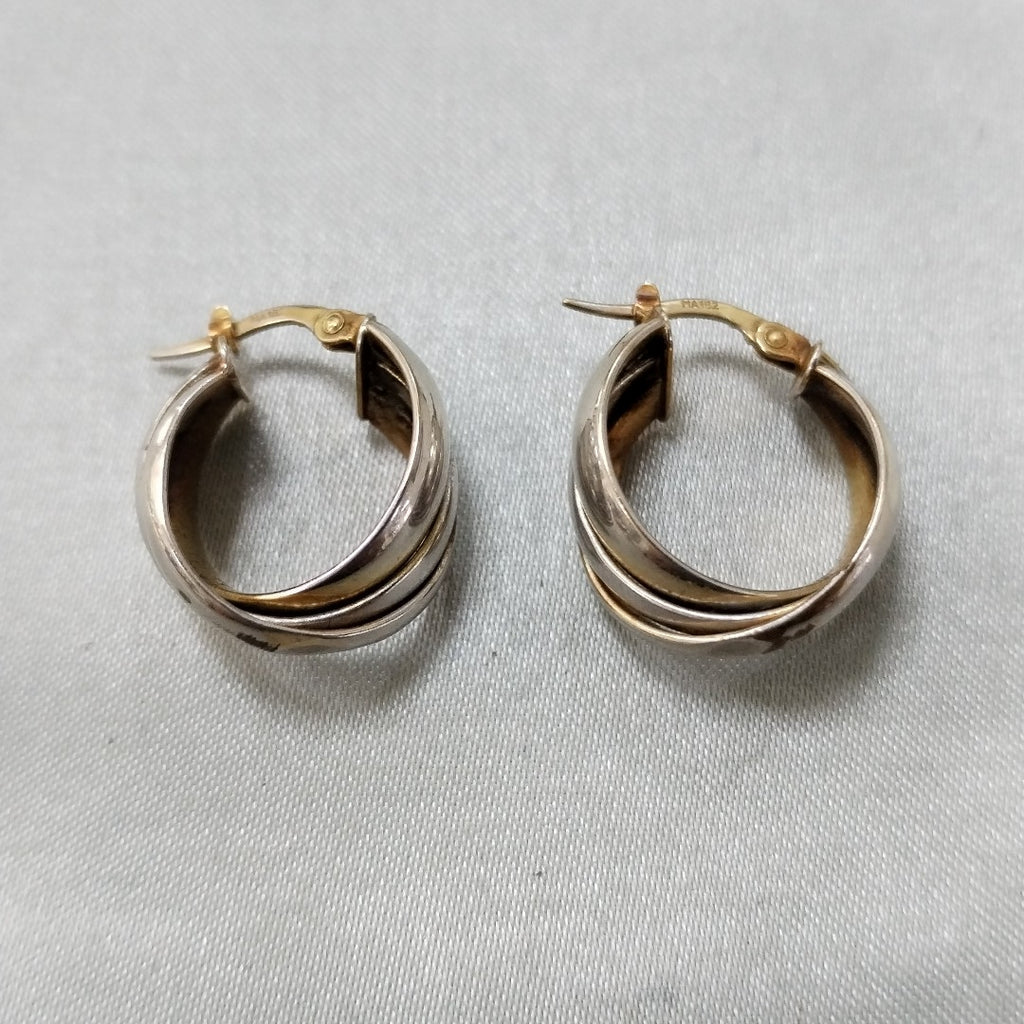 ARRACADAS PAR ORO,ORO BLANCO 10 K 2,50 GRMS (SEMINUEVO)