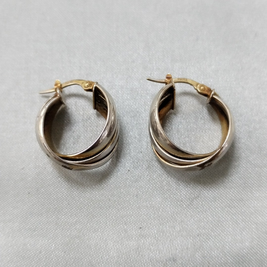 ARRACADAS PAR ORO,ORO BLANCO 10 K 2,50 GRMS (SEMINUEVO)