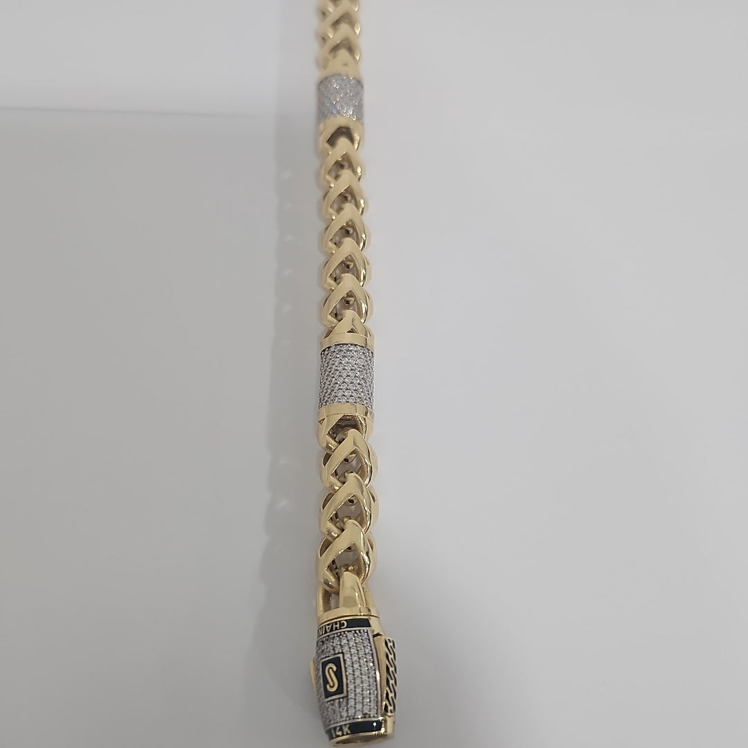 PULSERA CABALLERO MONACO ORO 14K 35.3 (NUEVO)