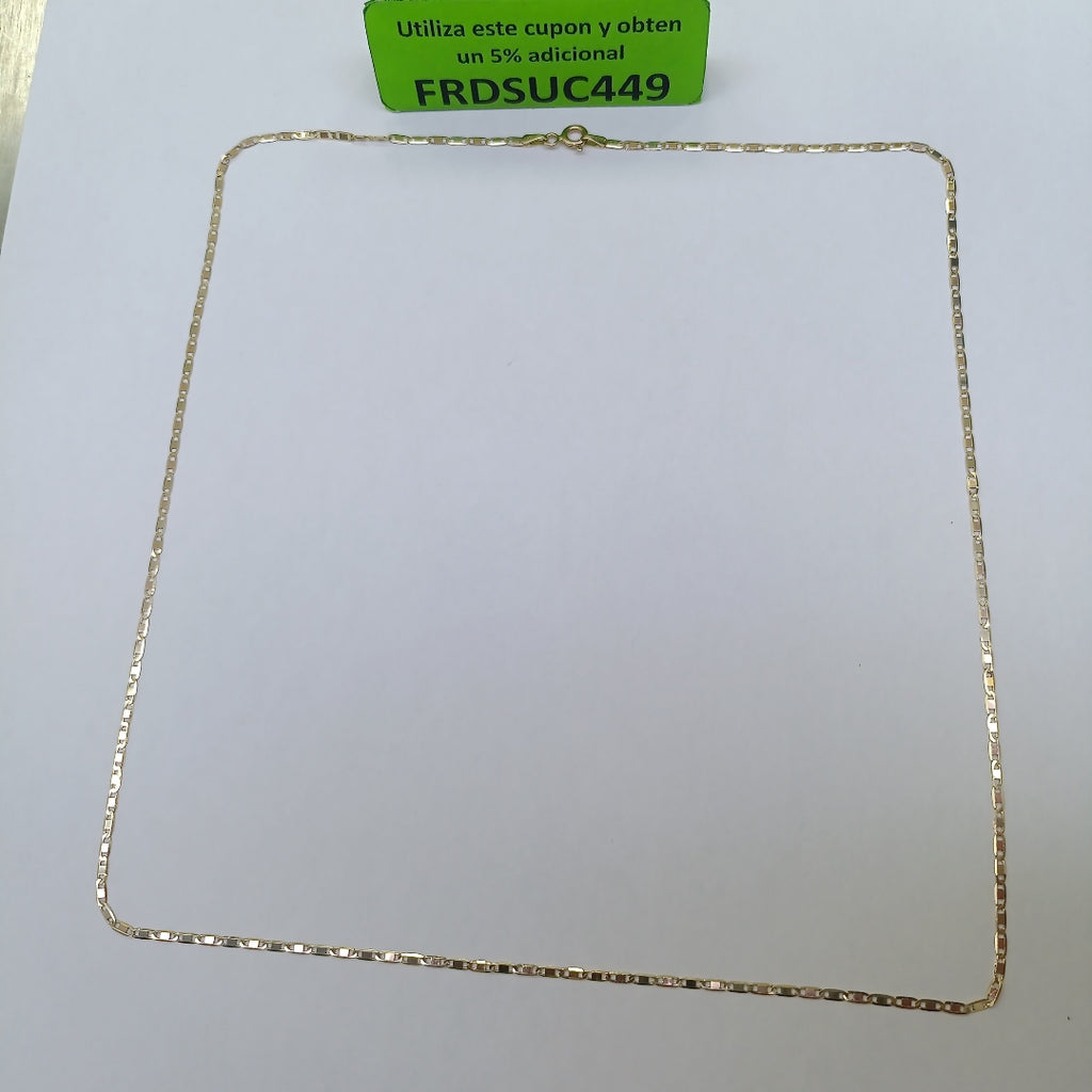 CADENA ORO, ORO COMBINADO 14 K 2.4 GRMS (SEMINUEVO)