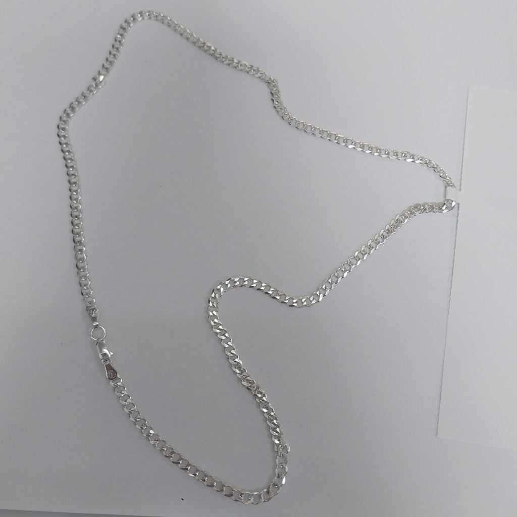 CADENA TEJIDO BARBADO PLATA .925 60 CM 14 GR (NUEVO)