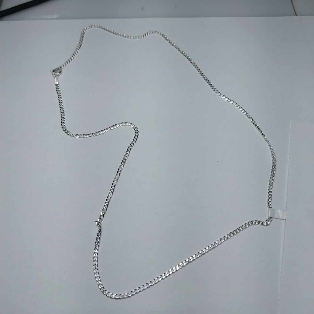 CADENA TEJIDO BARBADO PLATA .925 55 CM 4.9 GR (NUEVO)