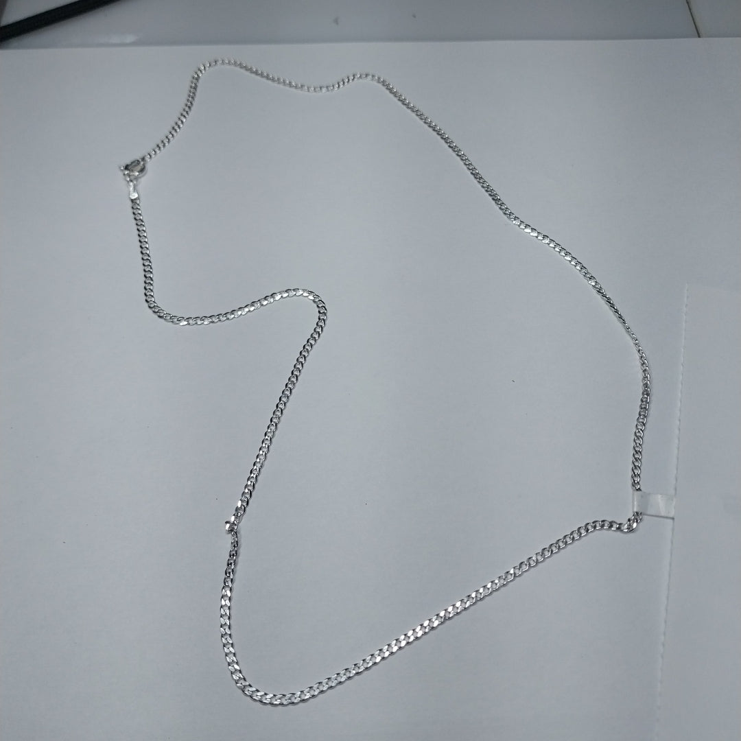 CADENA TEJIDO BARBADO PLATA .925 55 CM 4.9 GR (NUEVO)