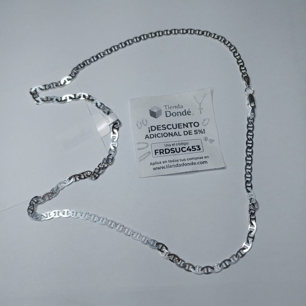 CADENA TEJIDO GUCHI PLATA .925 55 CM 12.6 GR (NUEVO)