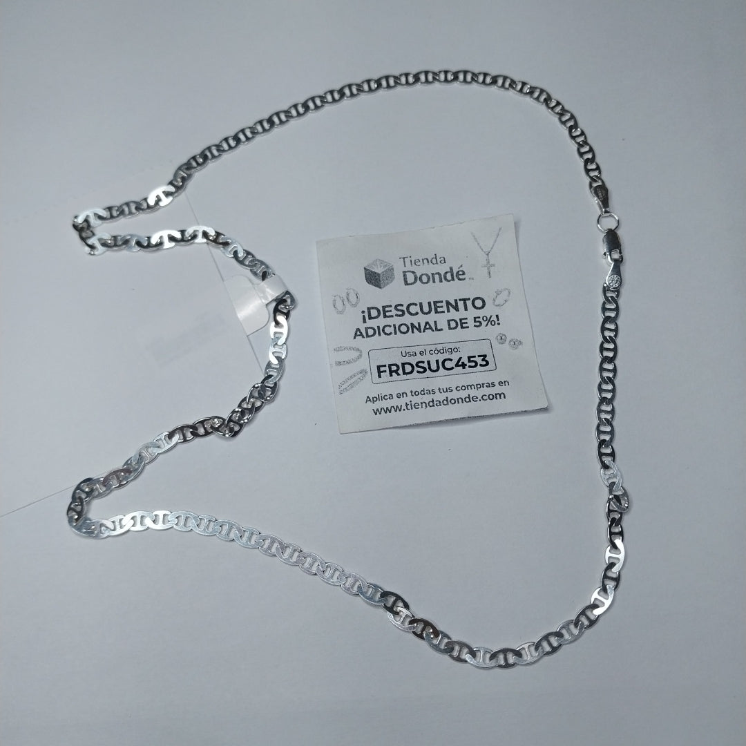 CADENA TEJIDO GUCHI PLATA .925 55 CM 12.6 GR (NUEVO)