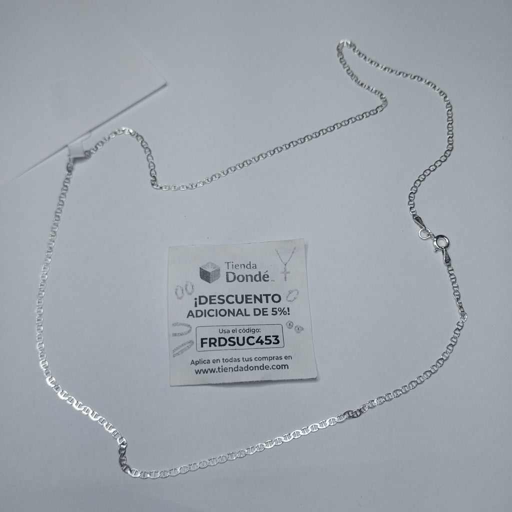 CADENA TEJIDO GUCHI PLATA .925 60 CM 3.8 GR (NUEVO)