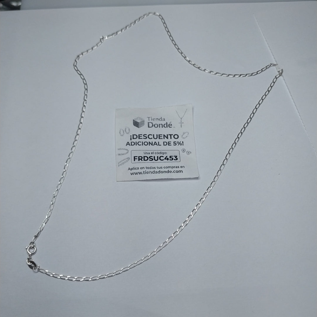 CADENA TEJIDO ESLABONES PLATA .925 55 CM 2.9 GR (NUEVO)