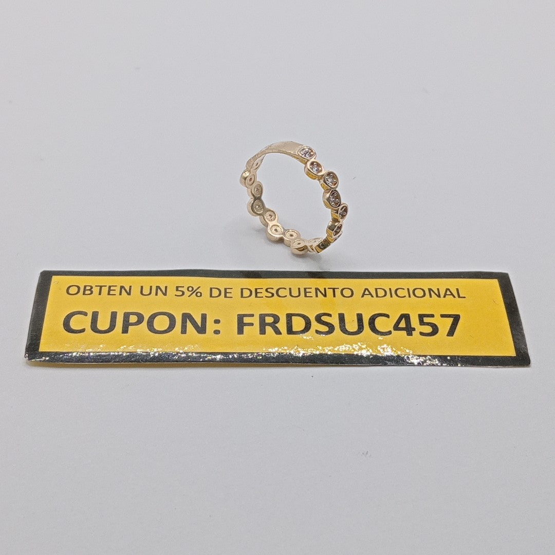 ANILLO ANILLITO C CIRCONIAS 14K 7.5 TALLA 2.3 GR (NUEVO)