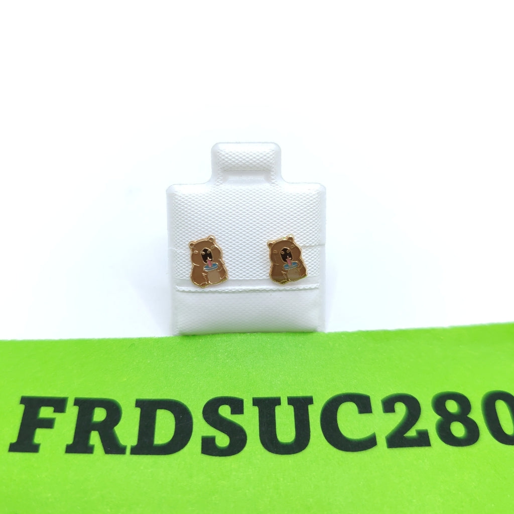 BROQUELES BROQUEL FIG CAPIBARA 14K 0.2657 GR (NUEVO)