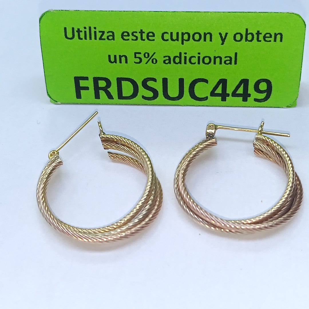 ARRACADAS PAR ORO 10 K 3,70 GRMS (SEMINUEVO)