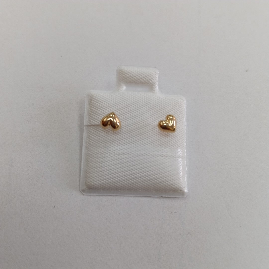 BROQUELES BROQUEL FIG CORAZON LISO 14K 0.1987 GR (NUEVO)