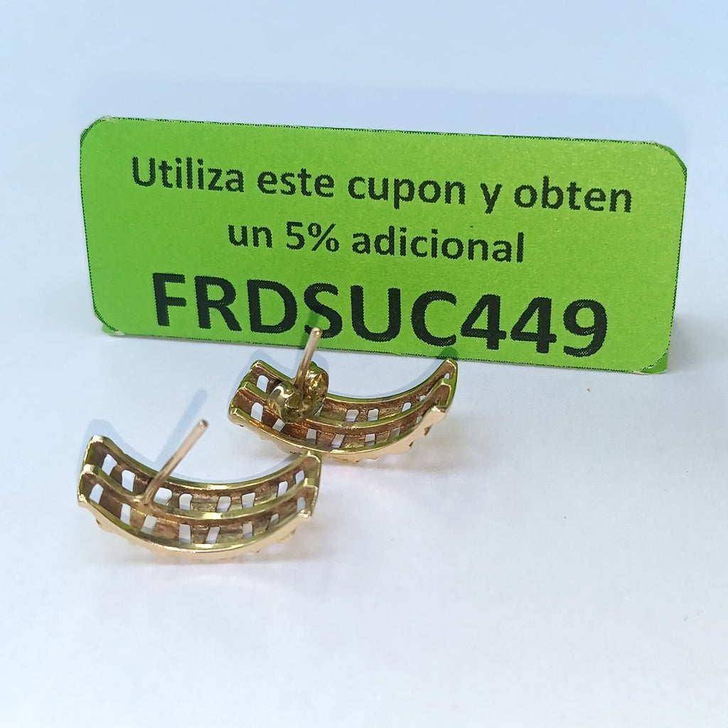 ARRACADAS PAR ORO 10 K 3,00 GRMS (SEMINUEVO)