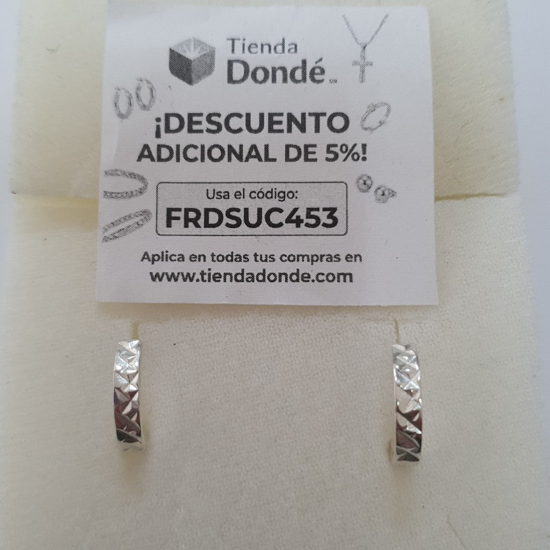 ARRACADAS LABRADAS PLATA .925 3.3 GR (NUEVO)