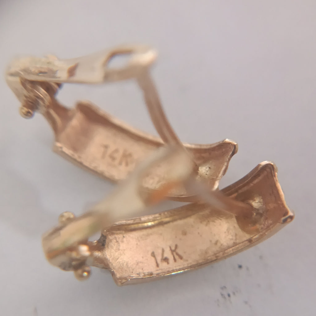 ARETES PAR ORO, ORO COMBINADO 14 K 1.2 GRMS (SEMINUEVO)