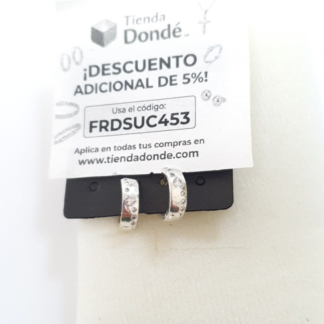 ARRACADAS C/CIRCONIAS PLATA .925 2.5 GR (NUEVO)