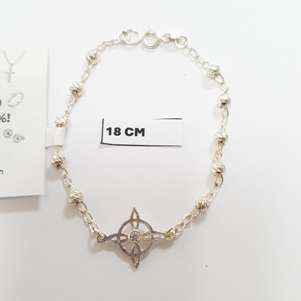 PULSERA TEJIDO ESPECIAL PLATA .925 18 CM 2.8 GR (NUEVO)
