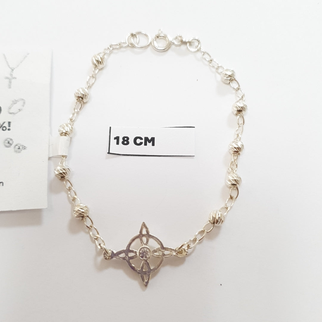 PULSERA TEJIDO ESPECIAL PLATA .925 18 CM 2.8 GR (NUEVO)