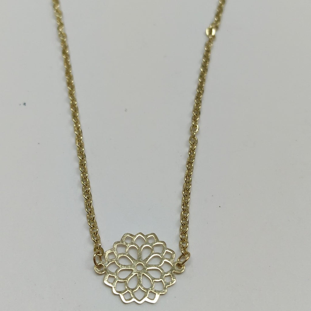 PULSERA TEJIDO ESPECIAL CON MANDALA 14K 18 CM 1.3 GR (NUEVO)