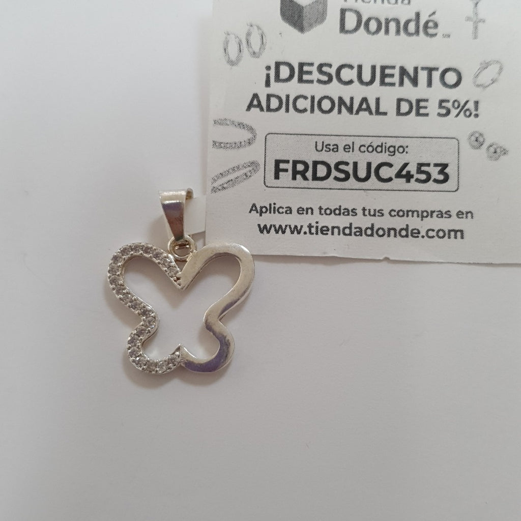 DIJE MARIPOSA C/CIRCONIAS PLATA .925 2.3 GR (NUEVO)