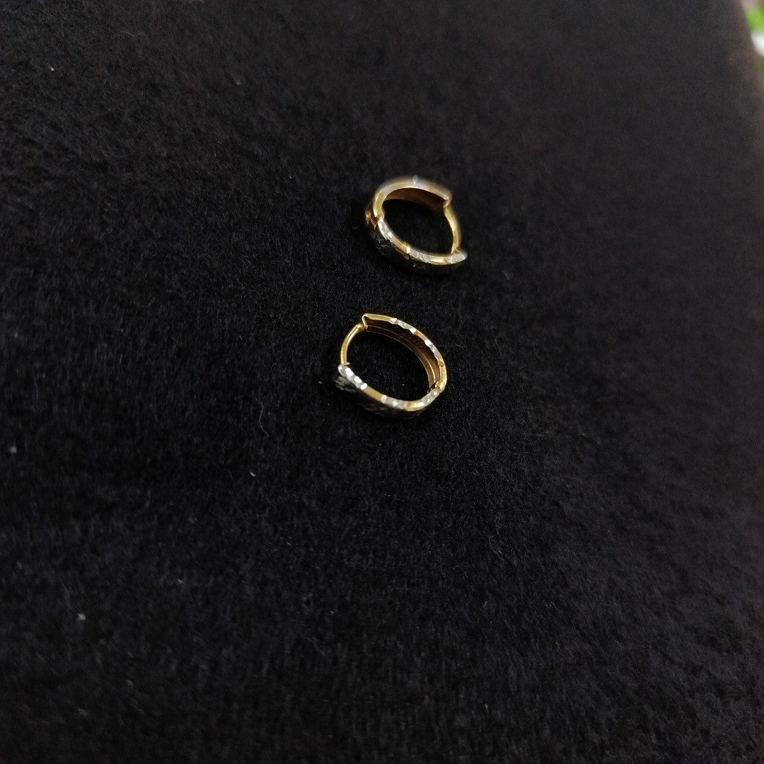 ARRACADAS PAR ORO COMBINADO 14 K 1,00 GRMS (SEMINUEVO)