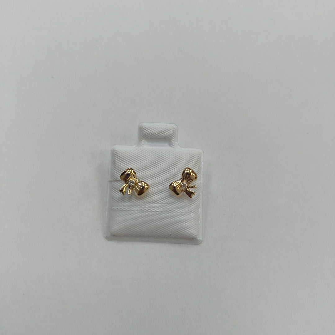 BROQUELES BROQUEL FIG MOÑO C CIRCONIA 14K 0.2441 GR (NUEVO)