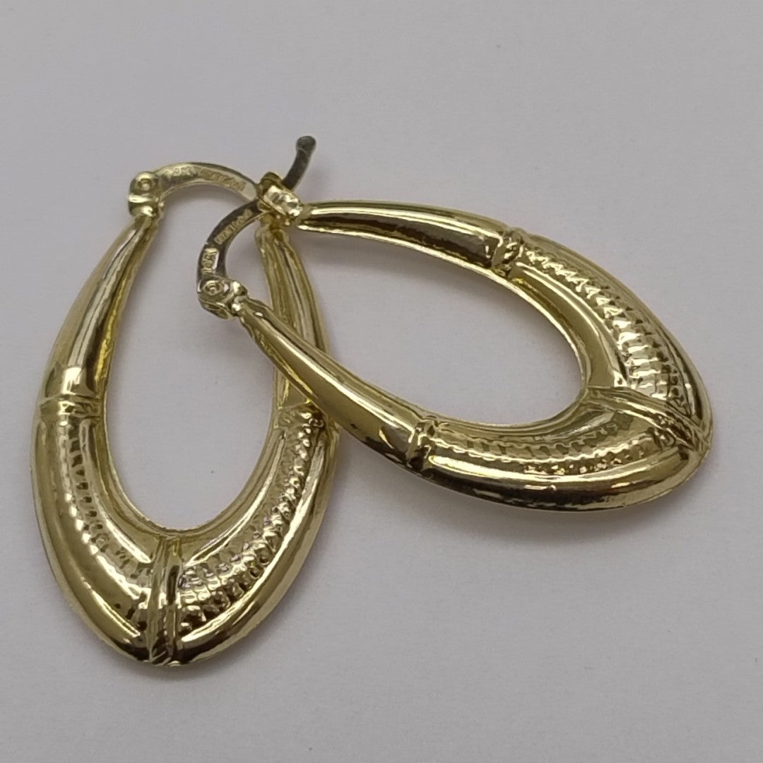 ARETES ARRACADAS ESTRIADAS 14K 2.6 GR (NUEVO)