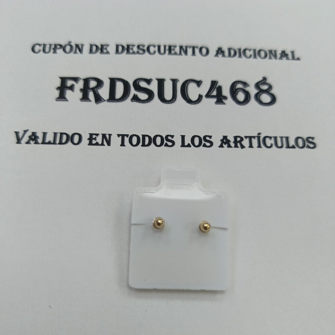 BROQUELES BROQUEL FIG FLOR C CIRCONIA 14K 0.2581 GR (NUEVO)