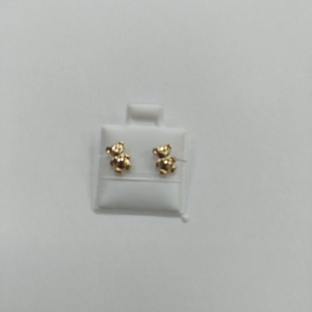 BROQUELES BROQUEL FIG OSO 14K 0.2592 GR (NUEVO)