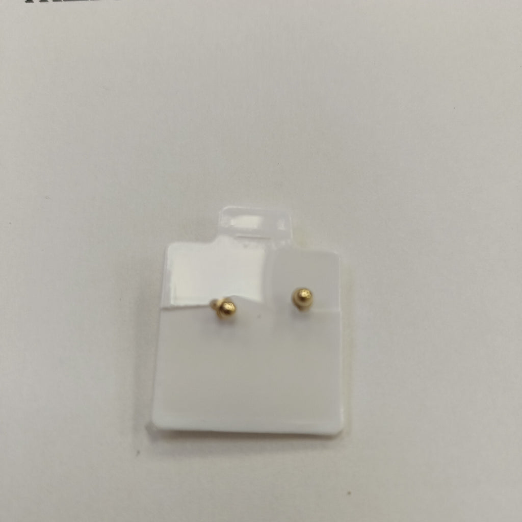 BROQUELES BROQUEL FIG BOTON RAYADO 14K 0.1577 GR (NUEVO)