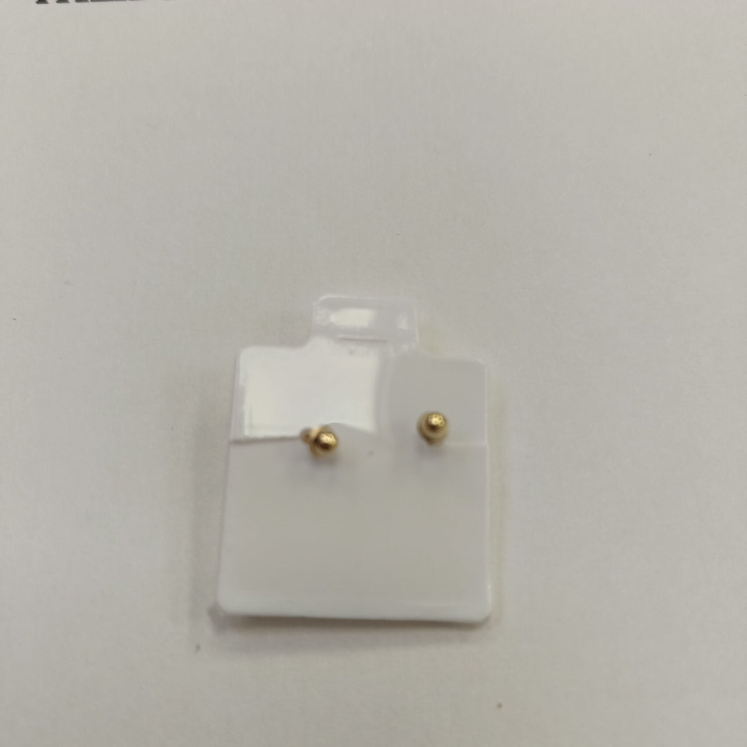 BROQUELES BROQUEL FIG BOTON RAYADO 14K 0.1577 GR (NUEVO)