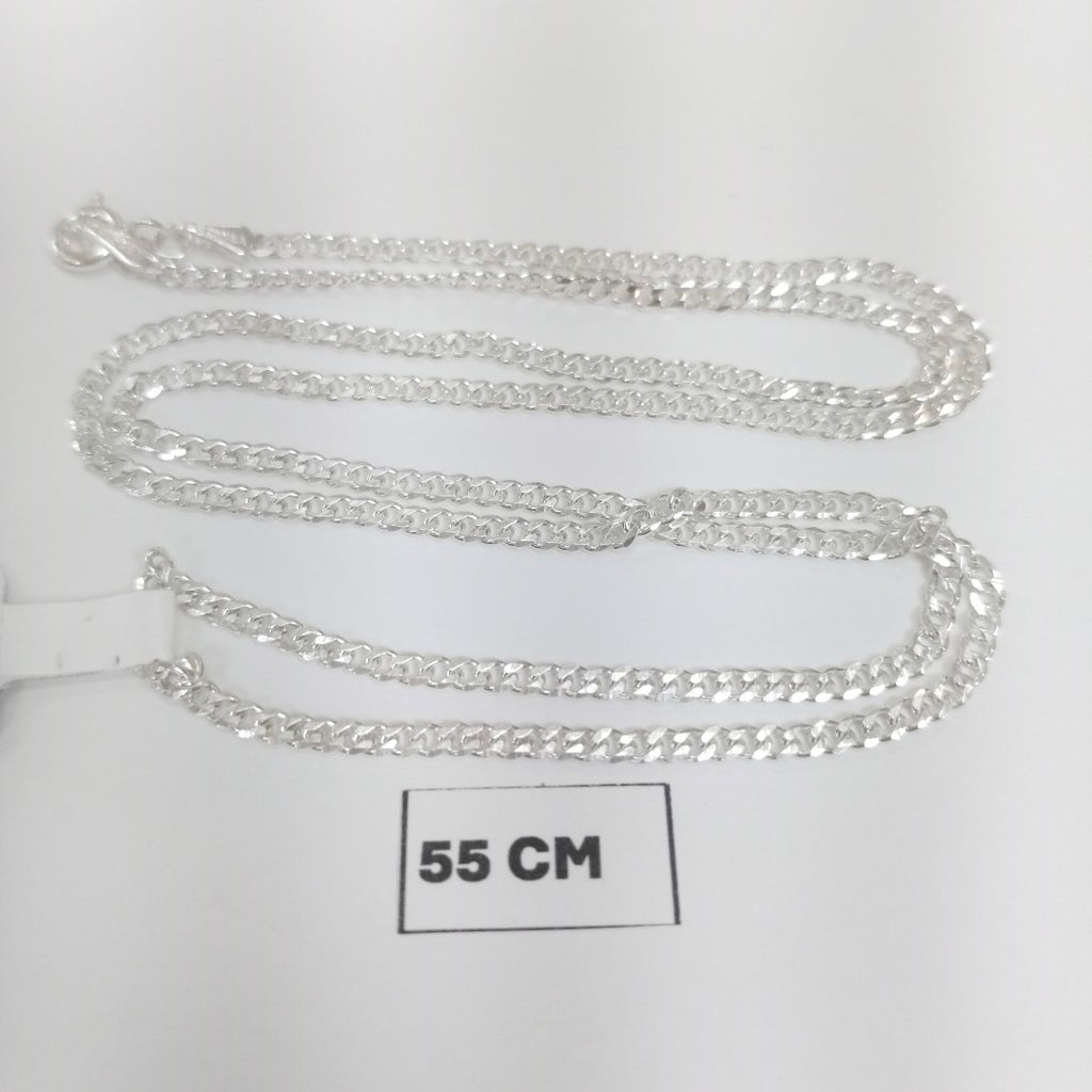 CADENA TEJIDO BARBADO PLATA .925 55 CM 5.3 GR (NUEVO)