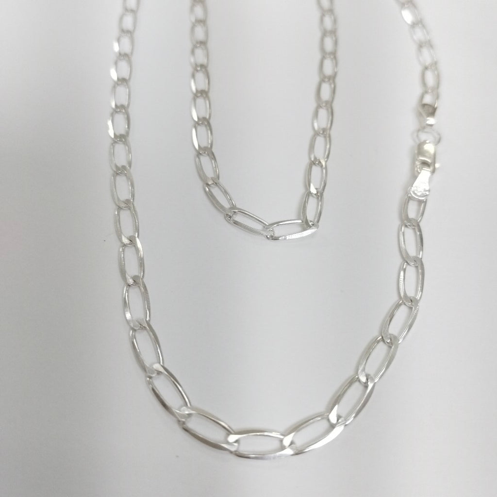 CADENA TEJIDO ESLABONES PLATA .925 55 CM 9.8 GR (NUEVO)