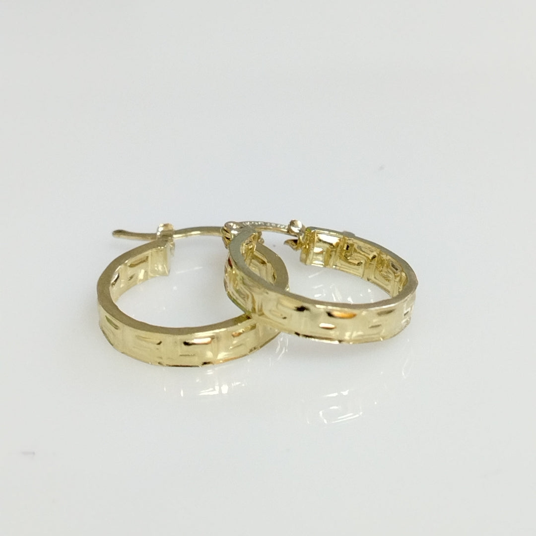 ARETES ARRACADAS FIG GRECAS 14K 1.8 GR (NUEVO)