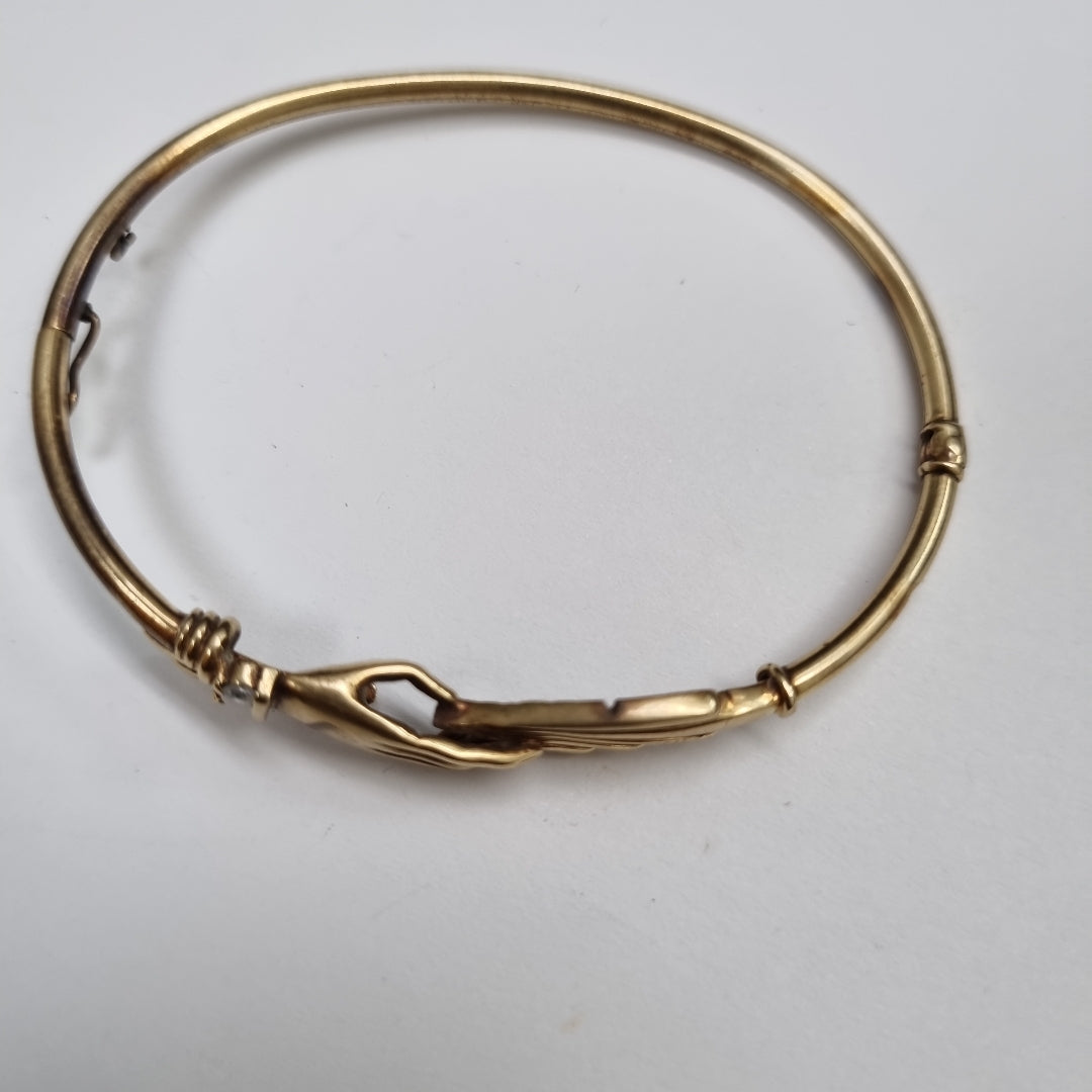 PULSERA RIGIDA ORO 14 K 8.4 GRMS (SEMINUEVO)